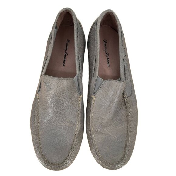 Tommy Bahama mens Thackary Leather Loafers Size 8.5 Gray - Picture 2 of 16